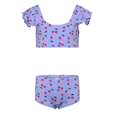 Lindex Bikini Frill On Shoulder Cherr - Purple - 128