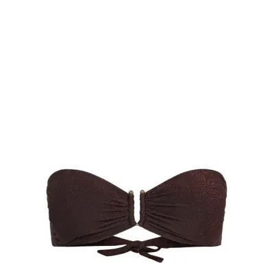 Lindex Bra Bandeau Brie Lurex Brun