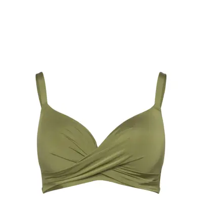 Lindex Bra Lilja Twist Swim Shiny Grön
