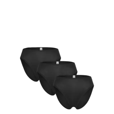 Lindex Brief Bikini High Carin Cotton Svart