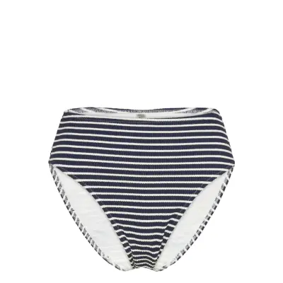 Lindex Brief Bikini High Hanna Crepe Marinblå