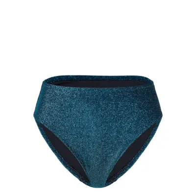 Lindex Brief Bikini High Hanna Lurex Blå