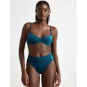 Lindex Brief Bikini High Hanna Lurex - Blue - S