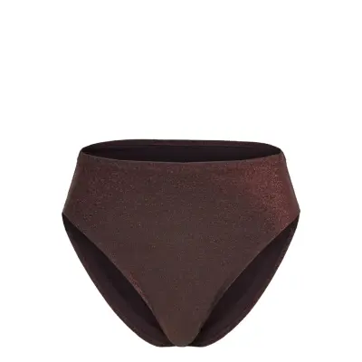 Lindex Brief Bikini High Hanna Lurex Brun
