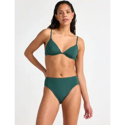 Lindex Brief Bikini High Hanna Rib - Green - L