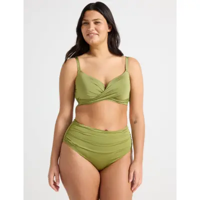 Lindex Shaping Bikini Bottom With High Waist - Green - S
