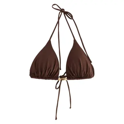 Lindex Swim Bra Triangle Elle Shiny Brun