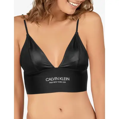 Longline Triangle-Rp Bikinitop Svart Calvin Klein