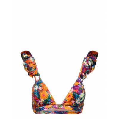 Lotusup Bikini Bra Swimwear Bikinis Bikini Tops Bandeau Bikinitops Multi/patterned Underprotection