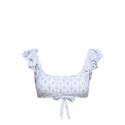 Lucie Bikini Top Swimwear Bikinis Bikini Tops Bandeau Bikinitops Blue By Malina