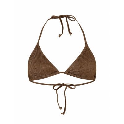 Lyx Bel Bikini Top Swimwear Bikinis Bikini Tops Triangle Bikinitops Brun Becksöndergaard