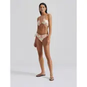 Malina Blanka Printed Drawstring Bikini Bottoms - Red - XS