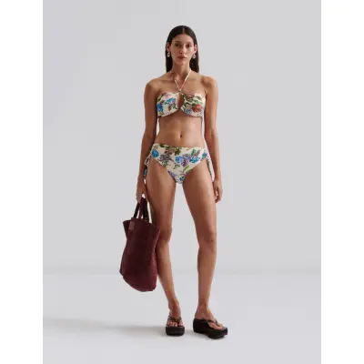 Malina Cara Bandeau Bikini Top - Cream - M