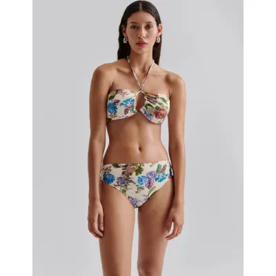 Malina Cara Mid Rise Bikini Bottom - Cream - S
