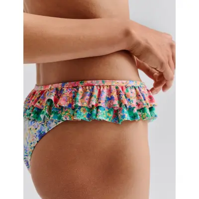 Malina Coraline Low Rise Bikini Bottom - Multi/patterned - XL