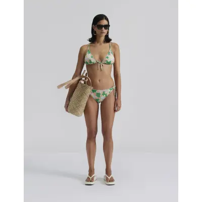 Malina Fleurine Low-Waist Bikini Bottoms - Green - XL