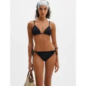 Malina Roselyn Crochet Trimmed Bikini Bottom - Black - M