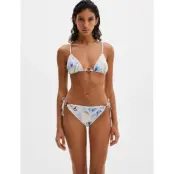 Malina Roselyn Crochet Trimmed Bikini Bottom - Blue - M