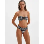 Malina Signature Gold Embellished Bandeau Bikini Top - Black - L