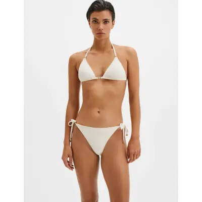 Malina Signature Triangle Bikini Top - Cream - XS