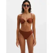 Malina Tovere Cheeky High Rise Bikini Bottom - Brown - L