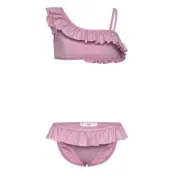 Mango Ruffled Bikini Rosa