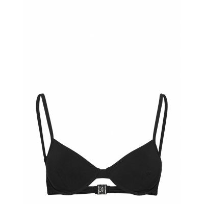Matte Underwire Bikini Top Swimwear Bikinis Bikini Tops Wired Bikinitops Black Filippa K