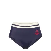 Md Starboard High Waist Brief Bikinitrosa Blå Marlies Dekkers