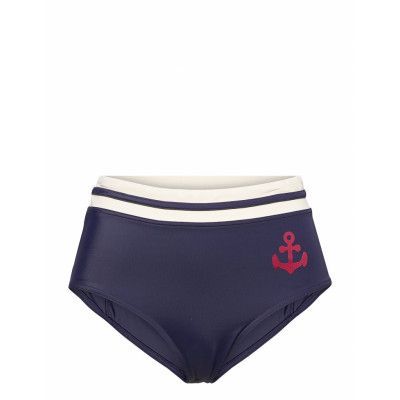 Md Starboard High Waist Brief Bikinitrosa Blå Marlies Dekkers