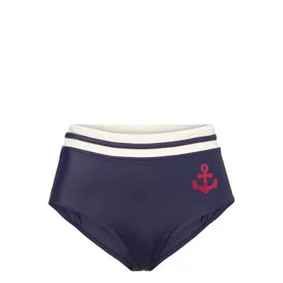 Md Starboard High Waist Brief Bikinitrosa Blå Marlies Dekkers
