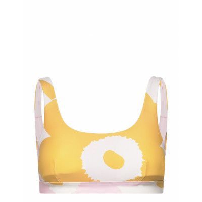 Mellet Unikko Bikini Top Swimwear Bikinis Bikini Tops Bandeau Bikinitops Gul Marimekko