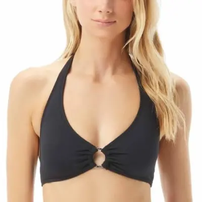Michael Kors Iconic Solids Halter Bikini Top