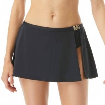 Michael Kors Logo Solids Skirt Bikini Bottom