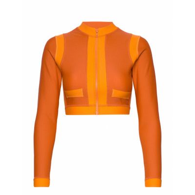 Mirage Coco Ls Crop Top Zipped *Villkorat Erbjudande Crop Tops Long-sleeved Crop Tops Orange Rip Curl