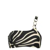 Missya Miami One Shoulder Top Aop - Black - 38