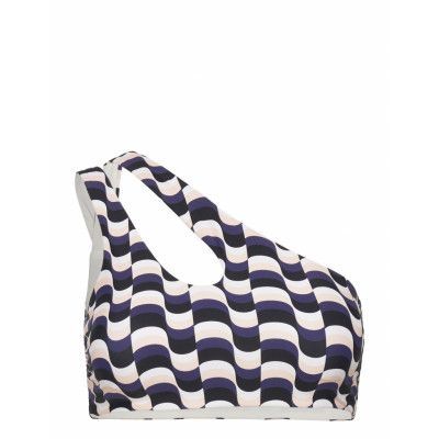 Modern Take Shoulder Cut Out Tank Top Swimwear Bikinis Bikini Tops Bandeau Bikinitops Svart Seafolly