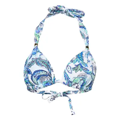 Molded Cup Slider Bikinitop Blå Lauren Ralph Lauren Swimwear