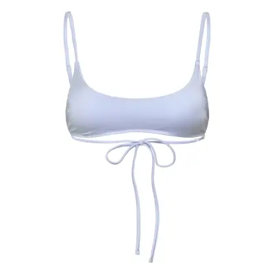 Monki Scoop Neck Bikini Top Blå