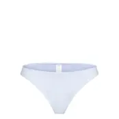 Monki Scooped High-Cut Bikini Bottoms - Blue - L
