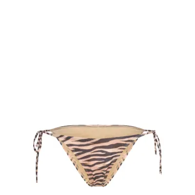 Monki Strappy Printed Bikini Underdelar Marinblå