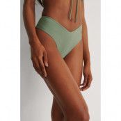 NA-KD Swimwear Återvunnen V-formad bikinitrosa - Green