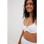 NA-KD Swimwear Bikini-bh i balconettemodell med utskurna partier - White