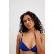 NA-KD Swimwear Bikini-BH med V-bygel - Blue