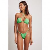 NA-KD Swimwear Bikinitrosa med snörning - Green