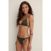 NA-KD Swimwear Bikiniunderdel Med Snörning I Sidan - Green