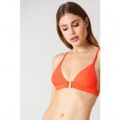 NA-KD Swimwear Metal Loop Bikini Bra - Orange