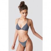 NA-KD Swimwear Piping Strap Bikini Brief - Grey