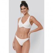 NA-KD Swimwear Ribbad bikinitrosa - White