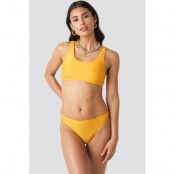 NA-KD Swimwear Ribbed Sporty Bikini Bottom - Yellow