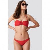 NA-KD Swimwear Ruched Back Bikini Panty - Red
